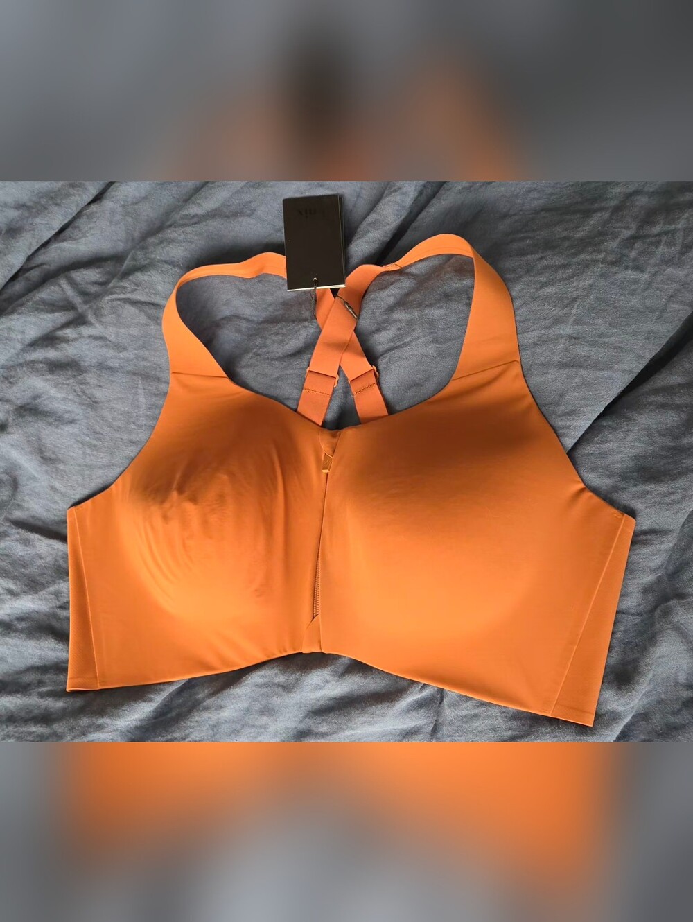 knix Caramel Catalyst Front Zip Sports Bra